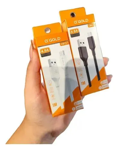 Cabos USB ?'GOLD 4.8A - Carregamento Rápido