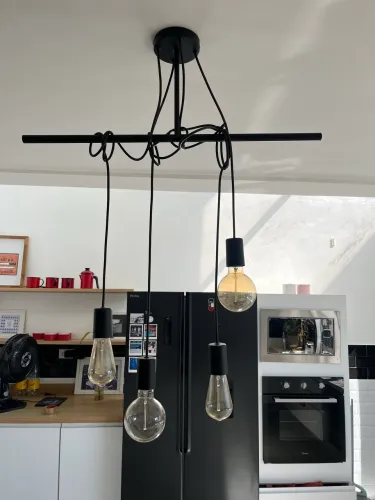 Pendente luminária 4 lâmpadas