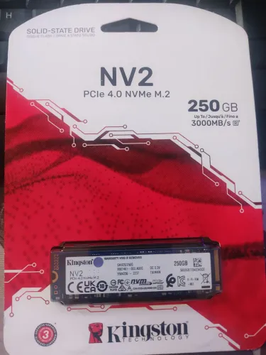 SSD Kingston NV2 250GB PCIe 4.0 NVMe M.2