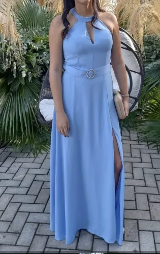 Vestido de festa - Azul tiffany - P (38 ao 40) - usado 2x