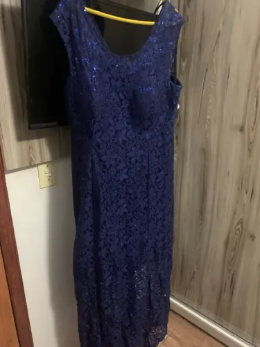 Vestido de renda azul - Tamanho 50