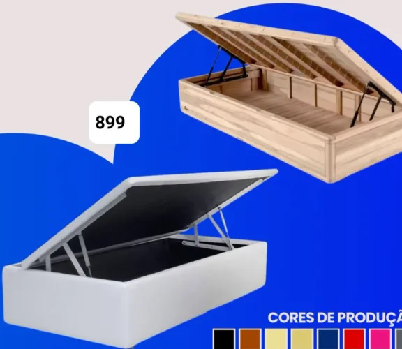 Cama Baú  solteirão com Cores Personalizadas