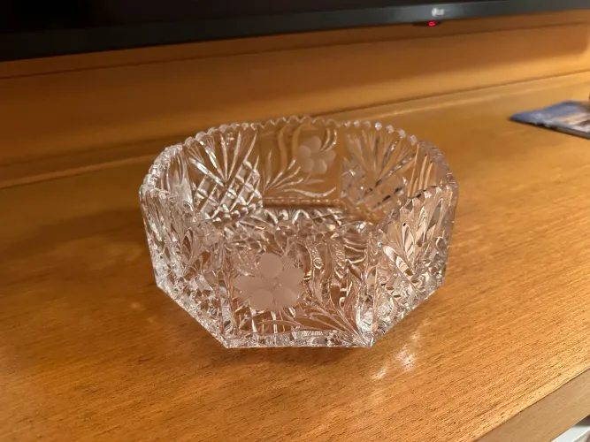 Fruteira / Adorno de Cristal trabalhado