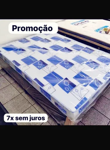 Cama box colchão d20 e suporte solteiro