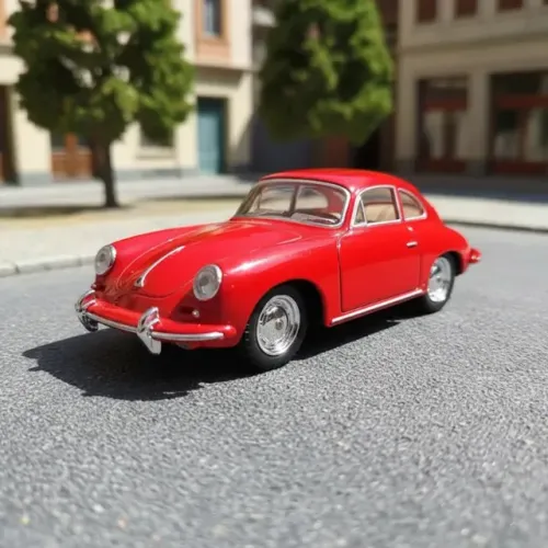 Carrinho de Brinquedo Porsche 356 B Carrera 2 1/32 - Clássica Metal Vermelha