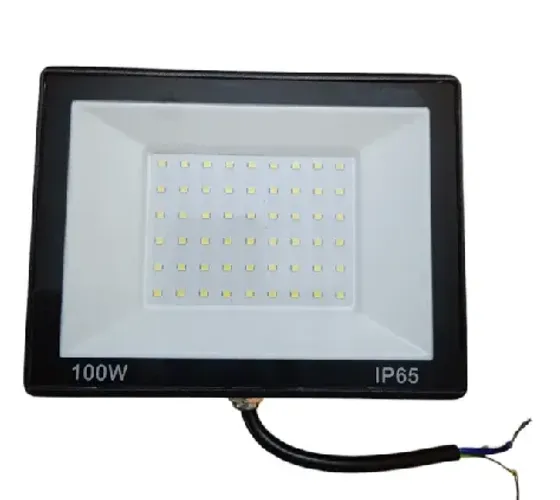 Refletor LED 100W Slim SMD Branco Frio IP66 Bivolt | Alta Potência e Economia