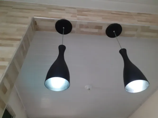 Lustre luminária pêndulo preto pendente suspensa iluminação decorativa.