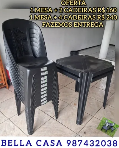 CONJUNTO DE MESA E CADEIRA AUW.D K.DUS M.S WU .DH ENTREGO HOJE
