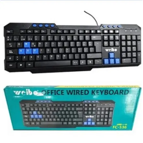 TECLADO COM FIO FC536 PRETO ESCRITÓRIO