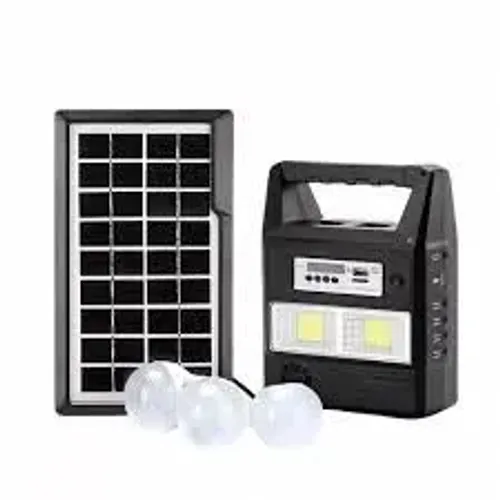 Kit Luz Solar Portátil com 3 Lâmpadas LED para Carregamento de Celular- Unidade 