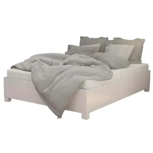 Cama Casal Clara com estrado reforçado - Entrega Rápida