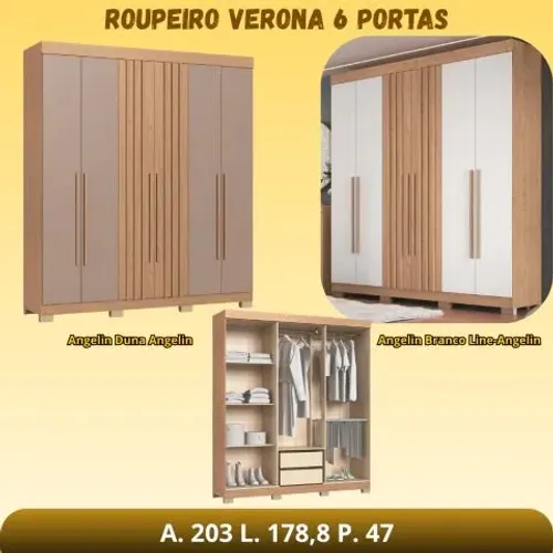 Guarda roupa Verona 6prts PROMOÇÃO!!!