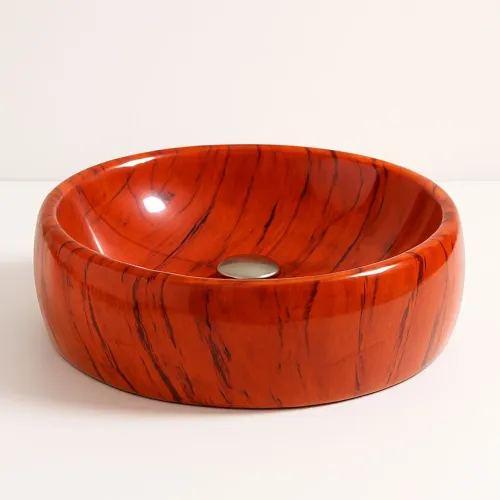 Cuba Exclusiva Para Banheiro Sobrepor Efeito Madeira Tigre 38x28cm