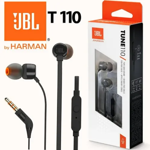 Fone De Ouvido Intra-auricular Com Fio Tune 110 Preto JBL