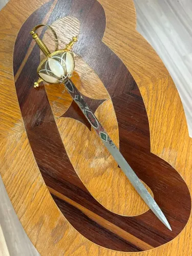 Espada Toledo 35cm Decorativa Colecionável em Bom Estado de Conservação