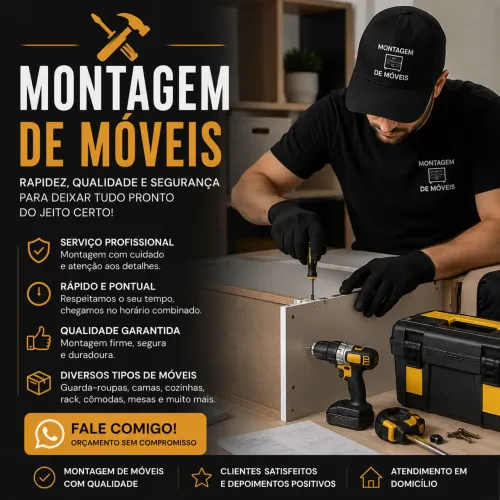 Montador de Móveis | Guarda-Roupa, Cozinha, Painel, Rack e Cômoda