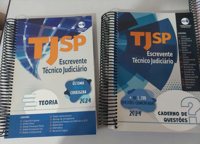 Apostilas Teoria e Questões Curso NEAF para Concurso TJSP Escrevente Técnico Judiciário