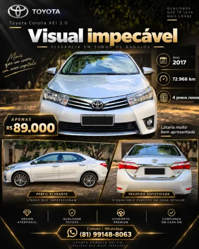 Toyota Corolla XEI 2.0 Flex 16V Aut. 2017