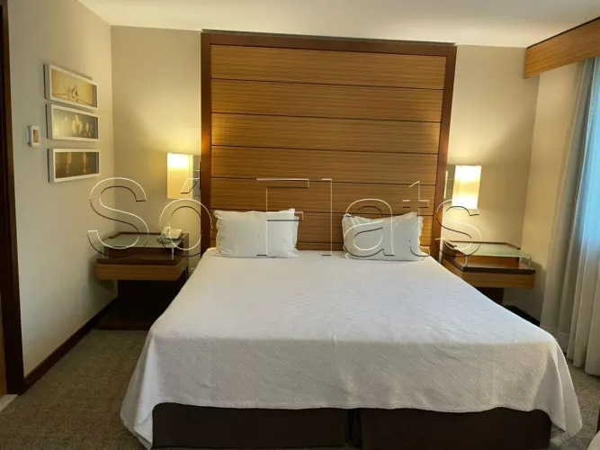 Flat com 2 dormitórios mobiliado localização privilegiada na Avenida Ibirapuera
