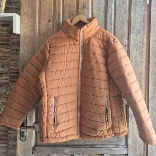 Jaqueta Puffer Marrom Acolchoada G