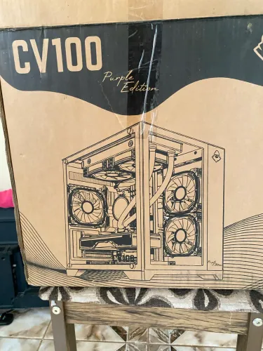 Gabinete Gamer Aquário com 3 Fans RGB