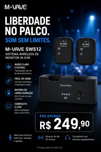 Retorno de palco M-VAVE SWS12