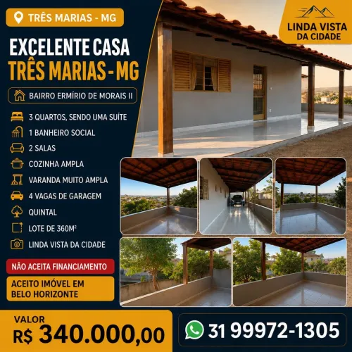 Excelente casa em Três Marias - MG
