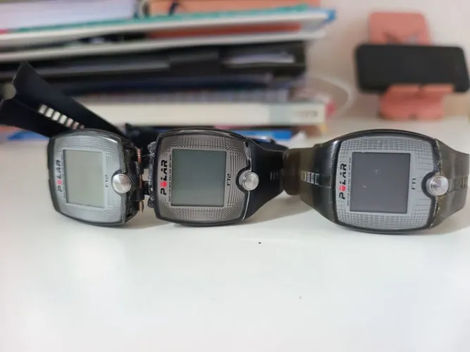 03 sucatas de relógio Polar FT1 e FT2 para retirar peças 