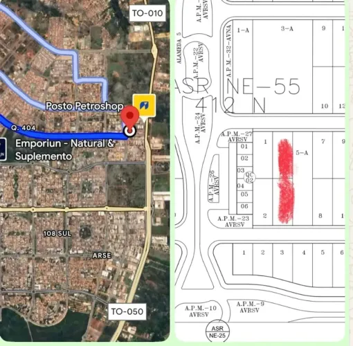 TERRENO COMERCIAL À VENDA - 412 NORTE (PLANO DIRETOR NORTE) - PALMAS/TO