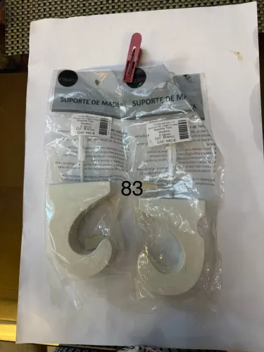Suporte de Teto para Varão de Cortina de Madeira 32mm Branco Inspire - Par (Novo/Lacrado)