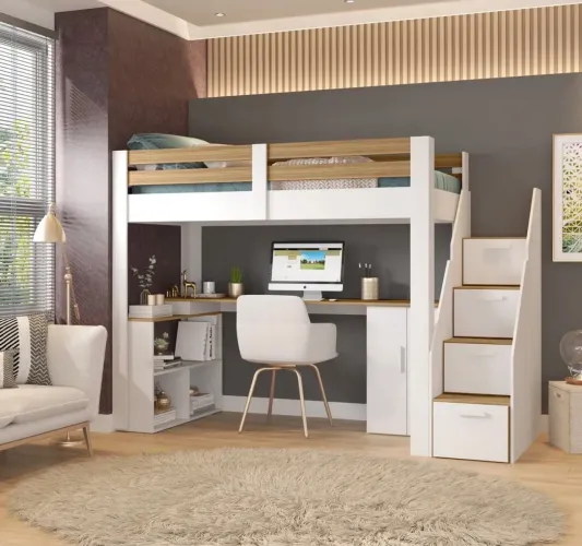 Cama Office Multifuncional Solteiro Adulto Star Plus Aewt