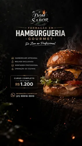 Curso de hambúrguer Artesanal