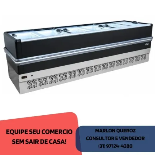 Ilha para Congelados Vidro Reto 3 metros Polar