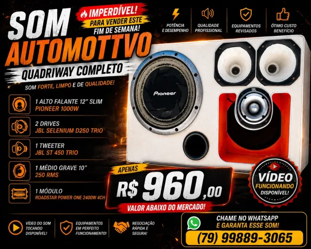 VENDO SOM AUTOMOTIVO QUADRIWAY