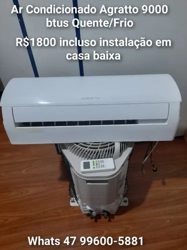 Ar Condicionado Agratto 9000 btus Quente/Frio incluso instalação