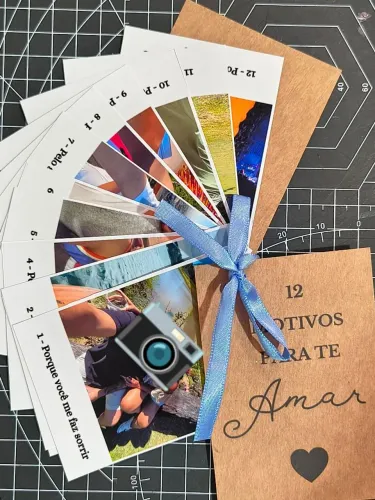 Presente 12 motivos para te amar mimo cartão