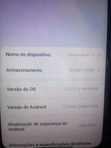 Celular note 13 oportunidade