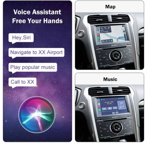 Android para Ford Fusion 2013-2016 | CarPlay e Android Auto | Mantém Rádio Original Sony