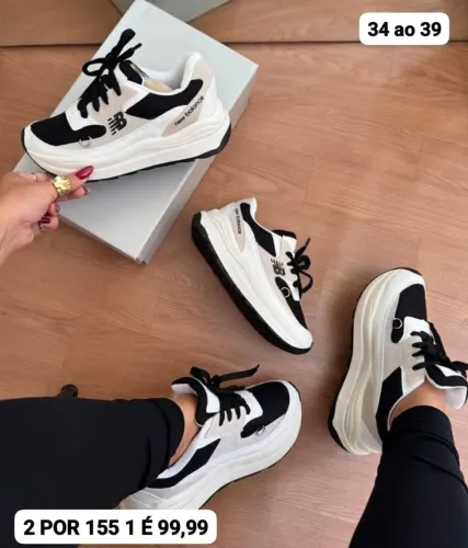 2 pares de tênis por 155 ou 1 par por 99.99