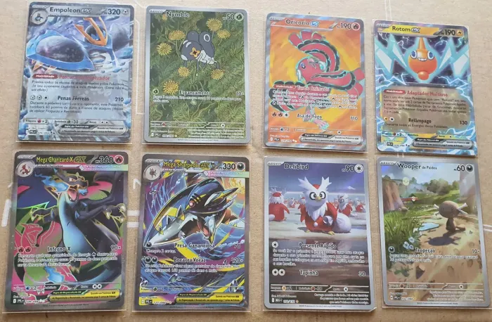 Vendo Mega charizard X ex e outras cartas Pokémon