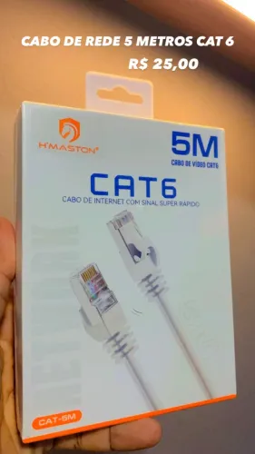 Cabo de rede 5 metros cat 6