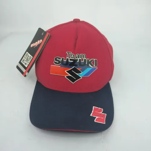 Boné MotoGP Team Suzuki vermelho e azul  