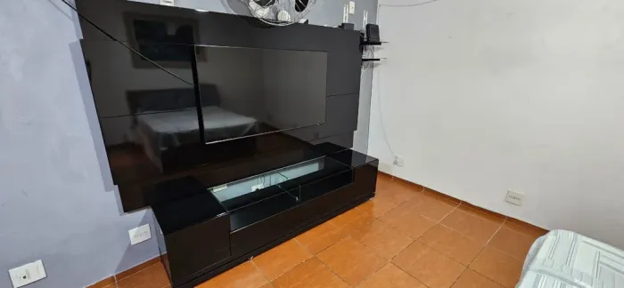 Painel para TV + Rack Lincoln Preto 240mm