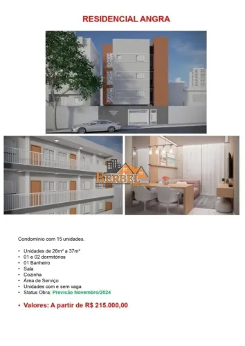 Apartamentos na Vila Antonina, 02 Dormitórios, 33m²