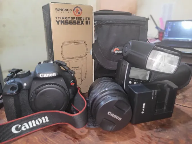 Kit Câmera Canon EOS T5 e Flash YN565EX III