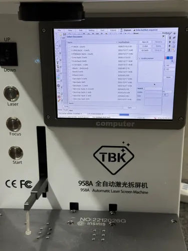 ? MÁQUINA LASER TBK 958A AUTOMÁTICA - REMOÇÃO DE VIDRO TRASEIRO E TELAS