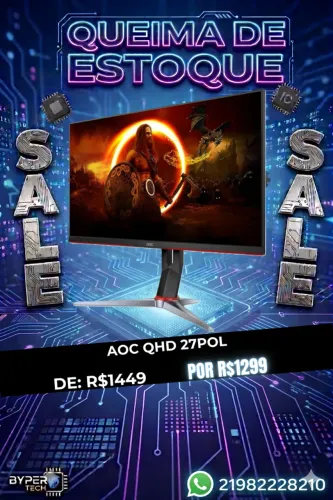 Monitor QHD AOC Hero 27'' 155hz Lacrado