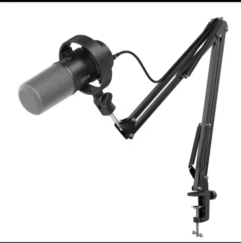 Microfone FIFINE K688T Dinâmico USB/XLR + Braço Articulado
