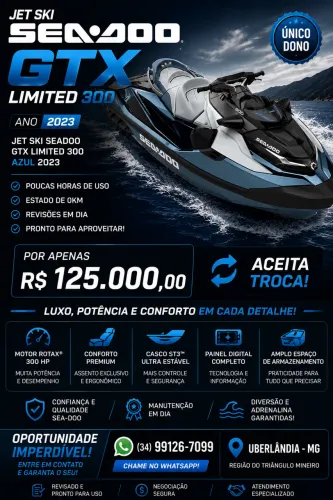 JET SKI SEADOO GTX LIMITED 300 azul 2023