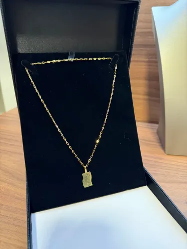 Cordão mais pingente 45cm ouro 18k feminino 